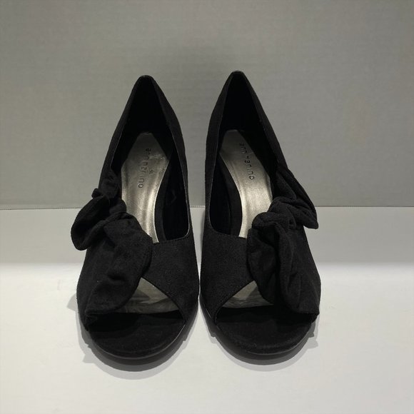 ANN MARINO BLACK HOLLYWOOD SUEDE HEELS IN SIZE 9M - Picture 5 of 5